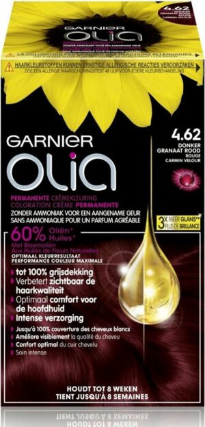Garnier Olia Permanente Crèmekleuring - 4.62 Donker Granaat Rood