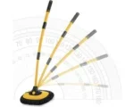 15° Gebogen Telescopische Auto Wasborstel 43" Aluminium Autoborstel Met Lange Steel Microvezeldoek Autowasborstel Voor Caravan Camper Wohnmobilen Schoonmaakborstel Wassen Borstel Reinigingsset