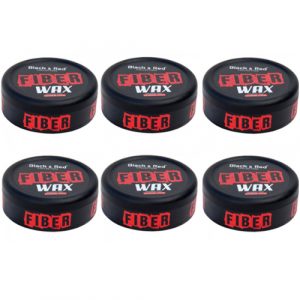 6x Black & Red Wax Fiber Haar Wax