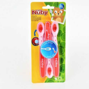 Nûby Warmtegevoelige babylepels Roze - 3 lepes