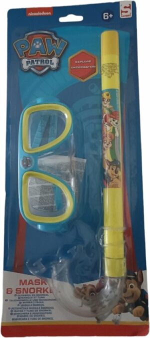 Snorkel set Paw Patrol - Kunststof - Snorkel en Duikbril - Duiken - Duikbril - Zwemmen - Strand - Geel / Blauw
