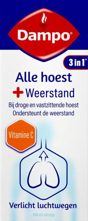 Dampo Alle Hoest + Weerstand - Hoestdrank - Vitamine C - 150 ml