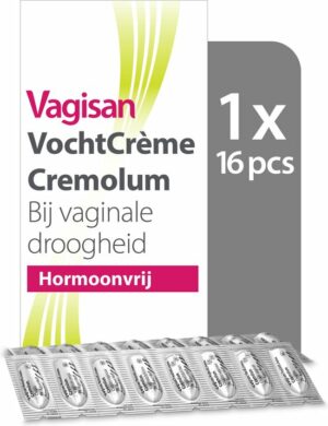 Vagisan VochtCrème Cremolum 1X 16st | Bij Vaginale Droogheid | Hormoonvrij