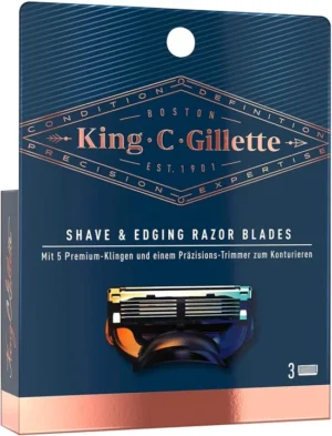 King C Gillette Shave & Edging Scheermesjes - 3 Mesjes