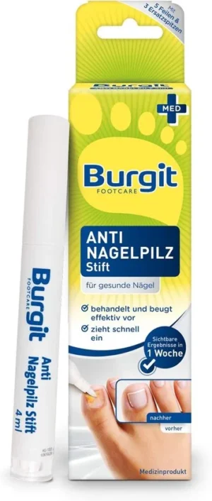 Burgit Anti-nagelschimmelstift - verwijdert schimmel en voorkomt snel & effectief tegen nagelschimmelinfecties - Kalknagelpen - Kalknagelbehandeling - Kalk en Schimmelnagel - Kalknagelbehandeling - Anti-Schimmel - Kalknagels - Effectief & Natuurlijk