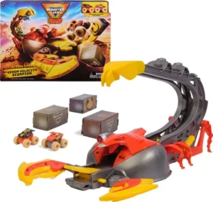 Monster Jam Mini Jams - Venom Velocity Scorpion-speelset met unieke metalen El Toro Loco's en Max-D Monster-monsterjamtrucks - schaal 1:87