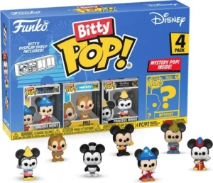 Funko Sorcerer Mickey, Dale, Princess Minnie and mystery chase - Funko Bitty Pop! - Disney Classics Figuur - 2cm