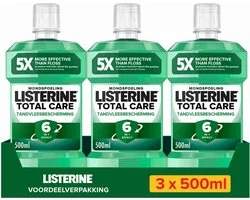 LISTERINE Mondwater Total Care Tandvleesbescherming - mondspoeling - complete bescherming en gezond tandvlees - 3 x 500 ml