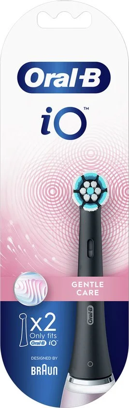 Oral-B iO Gentle Care Zwarte Opzetborstels Voor Tandenborstel - 2 stuks