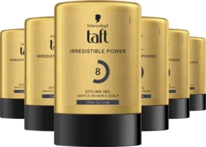 Taft Men Power Gel Irresistible Power Hold 8 - Haarstyling - Haargel - Sterke Fixatie - Voordeelverpakking - 6x 300 ml