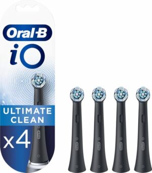 Oral-B iO Ultimate Clean - Opzetborstels - Zwart - 4 Stuks - Elektrische Tandenborstel Compatibel