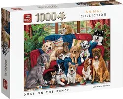 King Puzzel Dogs on the Bench 1000 stukjes
