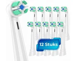 Opzetborstels geschikt voor Oral B iO tandenborstels - 12 Stuks - Geschikt voor oral b io opzetborstel - Wit