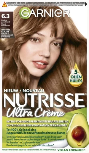 Garnier Nutrisse Ultra Crème 6.3 Donker Goudblond - Intens voedende permanente haarkleuring
