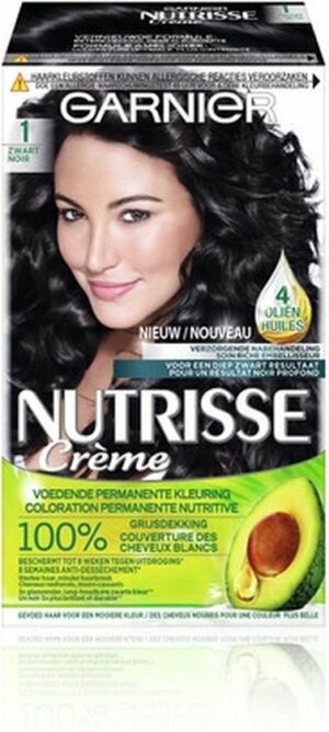 Garnier Nutrisse Crème Haarverf - 10 Zwart