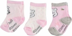 Disney Winnie de Poeh Babysokken Roze - Maat 74/80 - 3 Paar