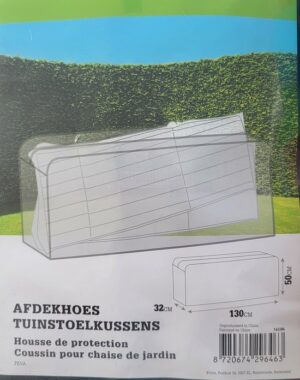 Afdekhoes tuinstoelkussens - tuinstoel kussen afdek hoes - hoes voor tuinkussens - bescherming tuinkussens - 130 cm x 32 cm x 50 cm