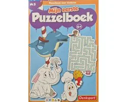 Mijn eerste puzzelboek nr 5 - puzzelboek voor kinderen - Dernksport dot to dot, lijnpuzzel verschillen , doolhof , kleurplaat