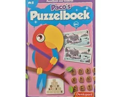 Puzzelboek voor kinderen nr 5 - Paco's puzzelboek denksport, legpuzzel tijdpuzzel, cijferpiramide, sudoku