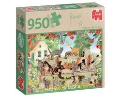 Jumbo - Francien - 950 stukjes - Cats on the bench - Legpuzzel - puzzel - katten