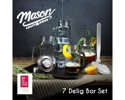 Mason Craft & More Glazen Cocktail Bar Set - 7 Delig
