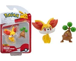 Pokémon Battle Figuren - Fennekin & Bonsly, 2st..