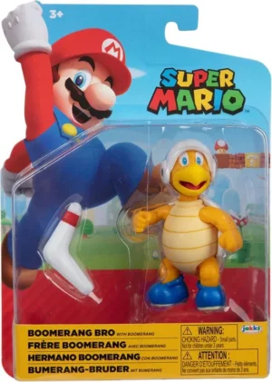 Super Mario Action Figure - Boomerang Bro with boomerang