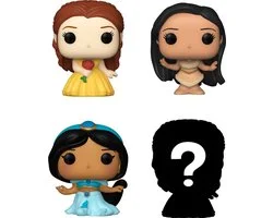 Funko Belle, Pochahontas, Jasmine and mystery chase - Funko Bitty Pop! - Disney Figuur - 2cm