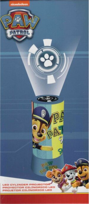Paw Patrol Cilindervormige Led Projectorlamp ’’Here To Rescue’’ - Exclusief Baterijen