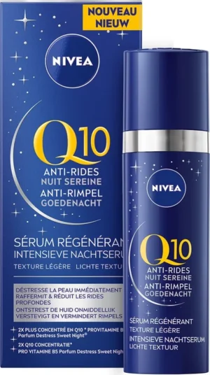 NIVEA Q10 Anti-Rimpel Serum Gezicht – Geschikt voor de nacht – Gezichtsserum Rijk aan pro-vitamine B5 - 30 ml