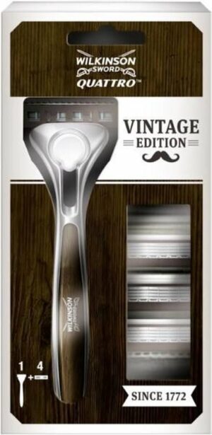 Wilkinson Scheermes quattro vintage + 4 mesjes