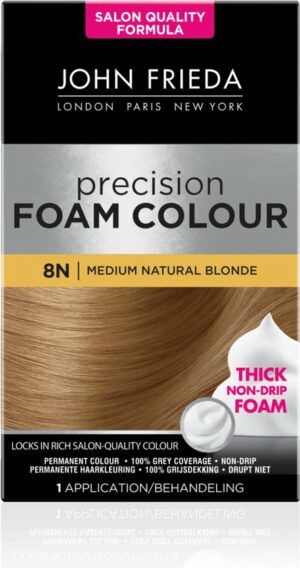 John Frieda Precision Foam Colour Haarkleuring - 8N Medium Natural Blonde
