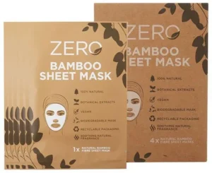 ZERO Bamboo Gezichtsmaskers 100% Natuurlijk - Multi Pack - 4 Stuks