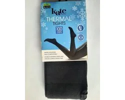 Thermolegging zwart Maat L/XL - Dames Maillot thermo broek - stretch termal legging - Warm, isolerend en comfortabel - 100 denier - thermo