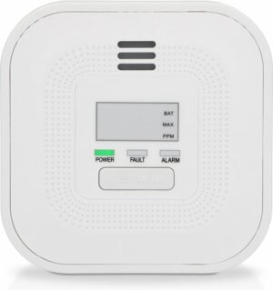 Alecto COA4010 Koolmonoxidemelder met 10 jaar Sensor en Display - Voldoet aan Europese norm EN50291 - Wit