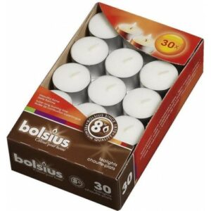 Bolsius Waxinelichtjes 8 Uurtjes 30 Stuks - Wit