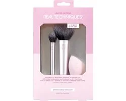 Real Techniques Limited Edition Radiant Make-up Spons + Make-upkwasten Set - 3 Delig