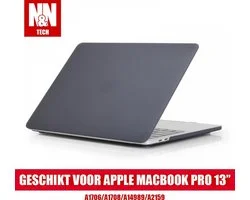 N&N Hardcover Case Geschikt voor Apple Macbook Pro 13'' - Doorzichtig Grijs