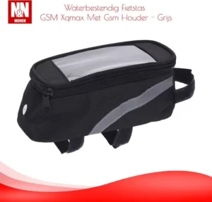 N&N Wonen waterbestendig Fietstas GSM Xqmax Met Gsm Houder - Grijs